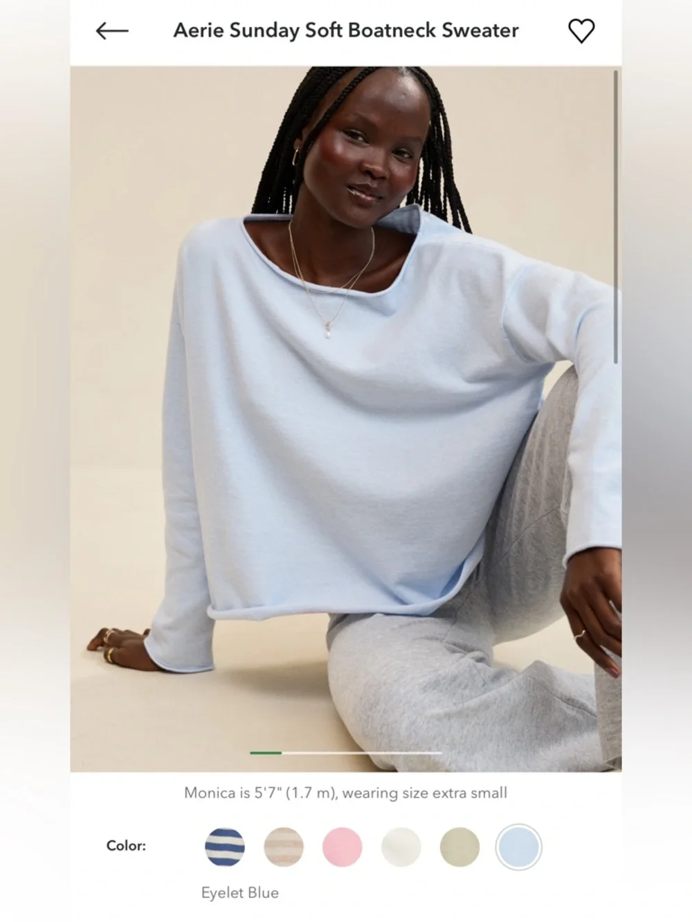aerie Sunday Soft Boatneck Sweater - Picture 5 of 5